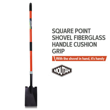MOUTAN 82037 Medium Shovel Square Mouth Cushion Grip With Long Fibreglass Shaft 105CM (41.5")