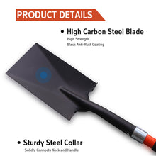 MOUTAN 82037 Medium Shovel Square Mouth Cushion Grip With Long Fibreglass Shaft 105CM (41.5")