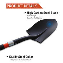 MOUTAN 83034 Shovel Round Mouth Cushion Grip With Long Fibreglass Shaft 105CM (41.5")