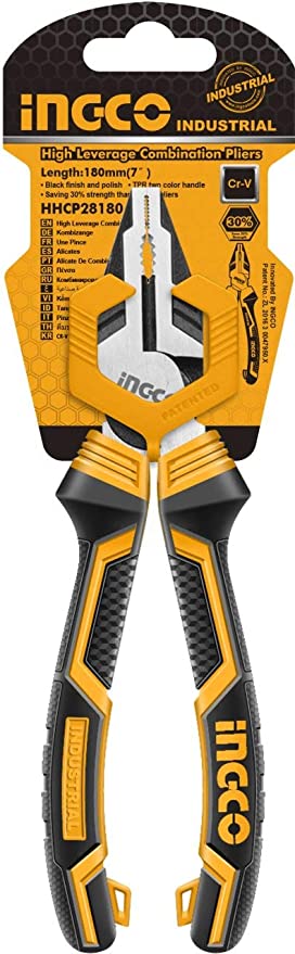 INGCO HHCP28180 High Leverage Combo Pliers 180Mm Trade