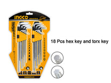 INGCO HTM-HHKSET0181 Hex & Torx Key Set 18Pcs