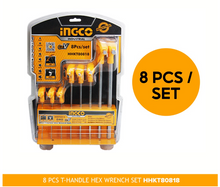 INGCO HHKT80818 T-Handle Hex Key Set 8Pcs