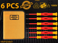 INGCO HKIPSD0601 Insulated Precision Screwdriver Set 6Pcs