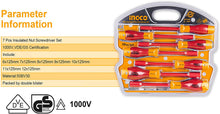 INGCO HKISD0701 Insulated Nut Screwdriver Set 7Pcs