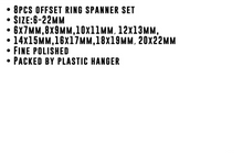 INGCO HKSPA3088 OffSet Ring Spanner Set 8 Pcs