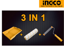 INGCO HKTCB032301 Cylinder Brush Set 3In1 Roller Kit 230mm