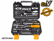 INGCO HKTS14451 Drive Socket Set 1/4 Inch 45 Pcs