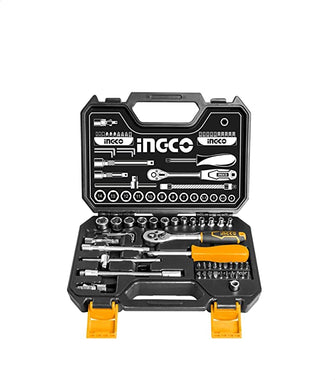 INGCO HKTS14451 Drive Socket Set 1/4 Inch 45 Pcs Trade