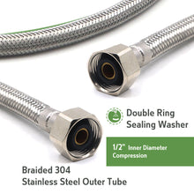 JL Flexible Hose S/S Knitted F*F 1/2" 1000MM DN8 Watermark 150mm-1500mm