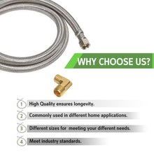 JL Flexible Hose S/S Knitted F*F 1/2" 1000MM DN8 Watermark 150mm-1500mm