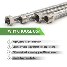 JL Flexible Hose S/S Knitted F*M 1/2" DN8 Watermark 150mm-600mm