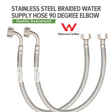 JL Flexible Hose S/S Knitted F*F 90Degree 1/2" DN8 Watermark 225mm-600mm