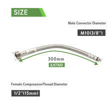 JL JLH7300 Flexible Hose Short Connector S/S Knitted for Mixer 300MM Watermark