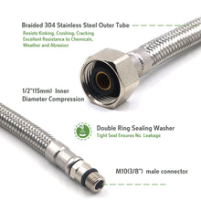 JL JLH7300 Flexible Hose Short Connector S/S Knitted for Mixer 300MM Watermark