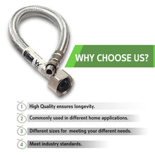 JL JLH7300 Flexible Hose Short Connector S/S Knitted for Mixer 300MM Watermark