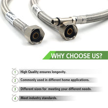 JL Flexible Hose Long Connector S/S Knitted for Mixer Watermark 300MM/600MM