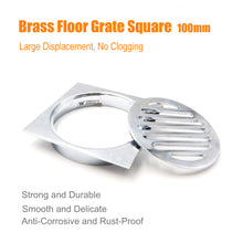 Chrome Brass Square Floor Grate 100*100mm