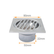 W&A Chrome Brass Square Floor Grate 80*50mm