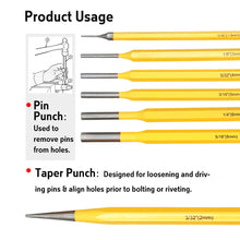 JJ JJT2233 12pcs Chisel & Punch Set High Carbon Steel