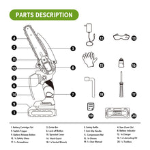 MUTBERG JYCH0601 Mini ChainSaw Cordless Brushless Motor Kit AU Plug 6"