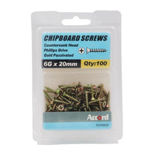 Akord Screw Chipboard Gold Plated Phillips #6 #8 #10??ultiple Length Options