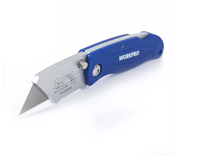WORKPRO W011001 Folding Utility Knife Zinc-Alloy Body with 10 Extra Blades
