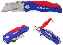 WORKPRO WP211006 Folding Utility Knife ABS Handle with 5 Extra Blades