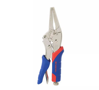 WORKPRO W031102WE Long Nose Straight Jaw Locking Plier CR-V 230mm(9 Inch)